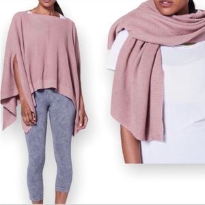 Lululemon One Size shawl cape poncho light mauve
